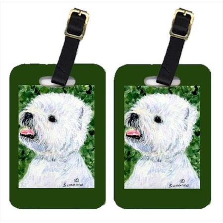 Carolines Treasures Carolines Treasures SS8802BT Westie Luggage Tag - Pair 2; 4 x 2.75 In. SS8802BT
